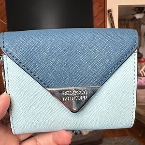 NWT Rebecca Minkoff Two-Tone Blue Molly Metro Card Wallet